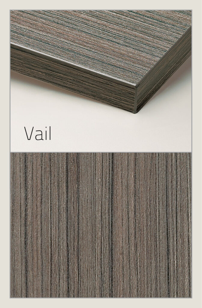 Linea vail made of melamine a premium engineered material showcase vertical wood grain detailing
